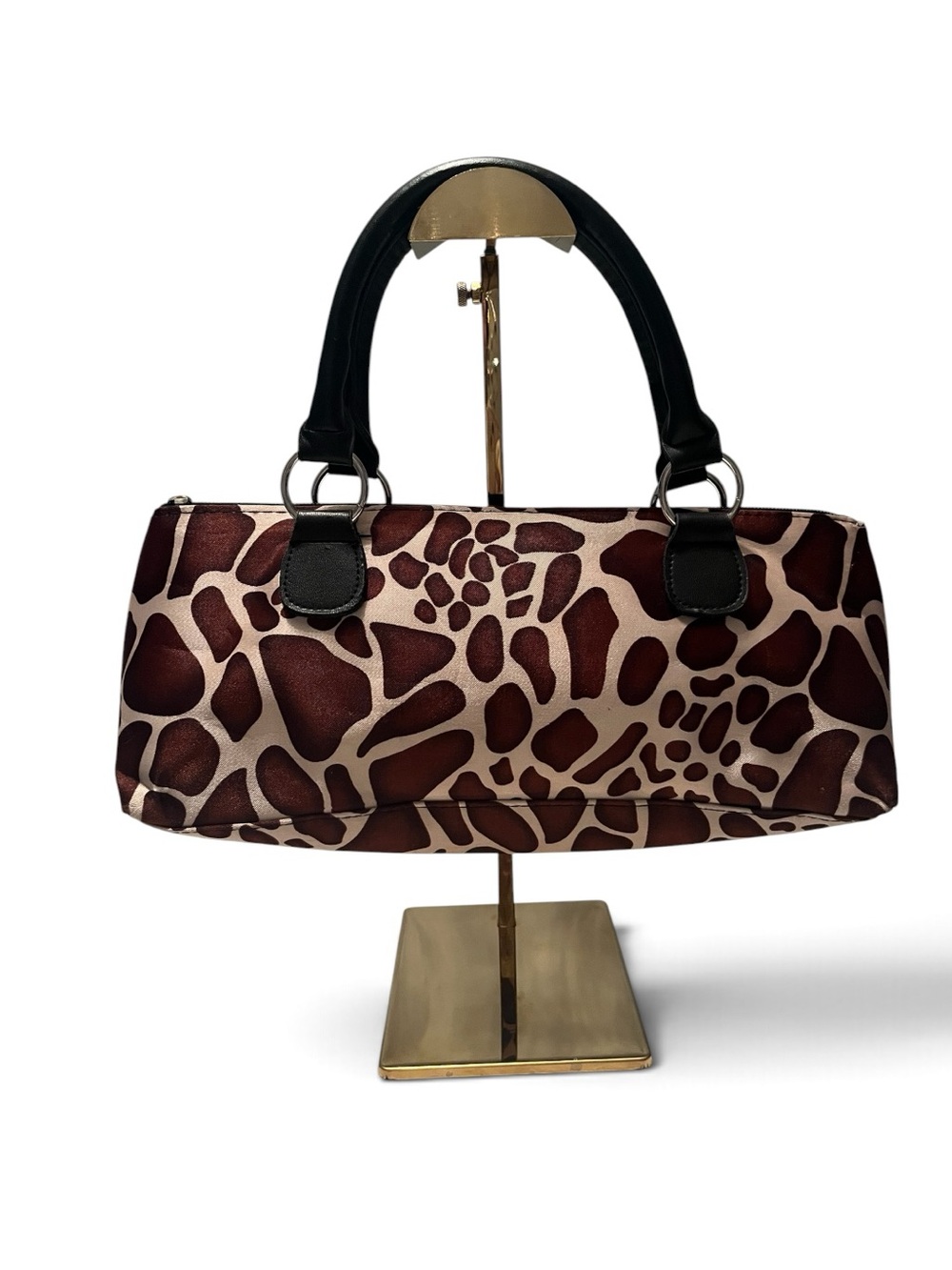 Giraffe Print Wine Purse Handbag